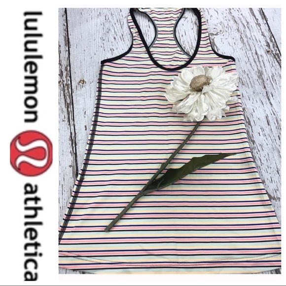 lululemon athletica Tops - 💕SALE💕 Lululemon Multi Colored Striped Razorback